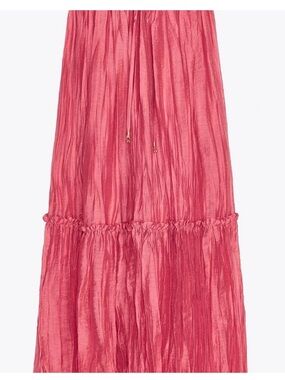 Zara Rose Colored Tiered Maxi Skirt